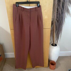 Aritzia - Wilfred Effortless Pant - Size 6 - Pinkish Brown / Mauve